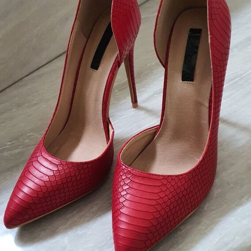 Red high heels with genuine leather insole size 37 new