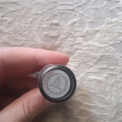 M·A·CXimal Silky Matte Lipstick like new, deep red-cerise Chili