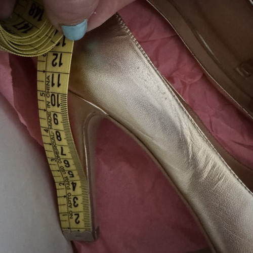 Leather heels gold bronze size 39 like new