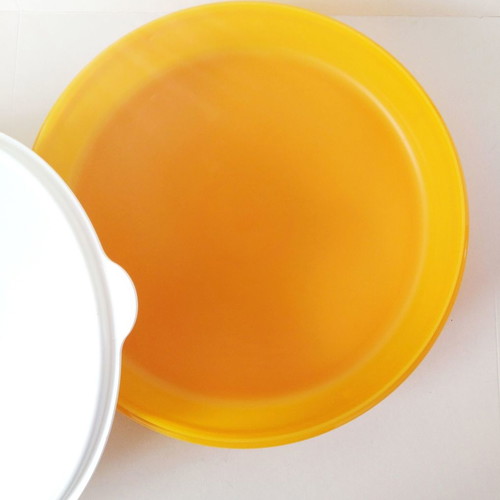 Tupperware large freezer container new, orange