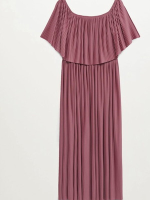Mango Violeta Plus Size Large Dress pink mauve, new