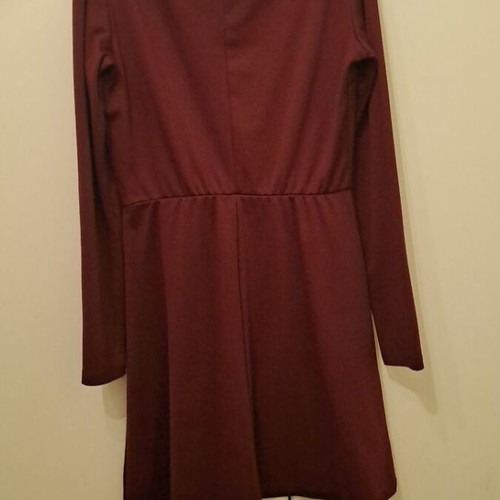 Dress Pink Woman burgundy long sleeve size L like new