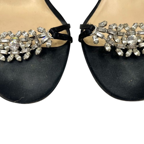 Jimmy Choo diamond satin heels size 40, black