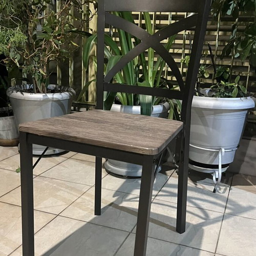 Iron chair, height 85 cm, width 40 cm
