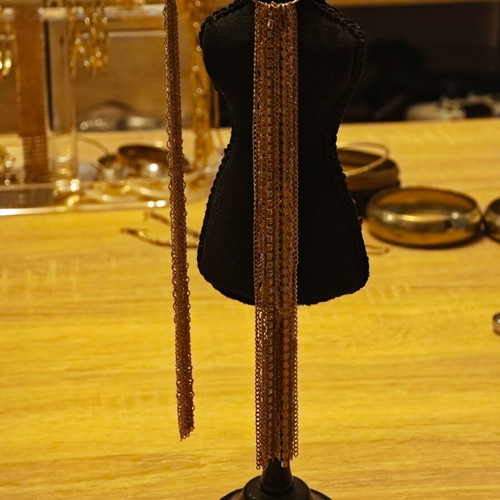 Long gold festive earrings