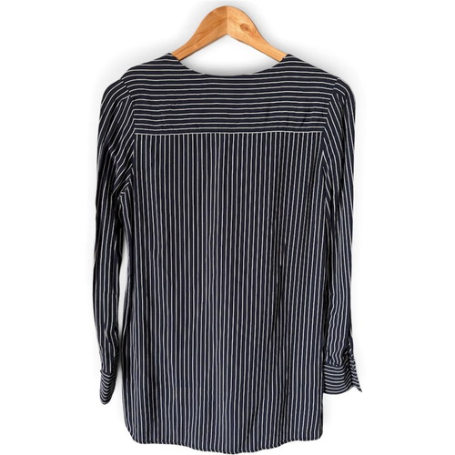 Massimo Dutti navy blue striped shirt, size S