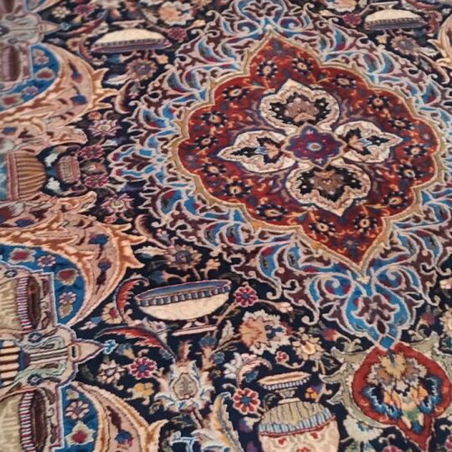 Persian Kashmar Rug Zirhaki Design like new, 5-6m2 wool