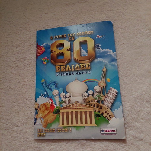 Sticker album Around the World in 80 Pages used