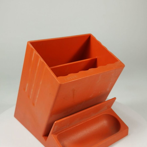 Leitz 5317 Slany Design desk pencil holder used, orange
