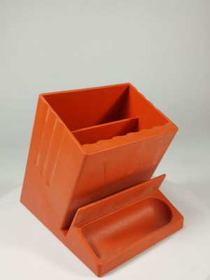 Leitz 5317 Slany Design desk pencil holder used, orange