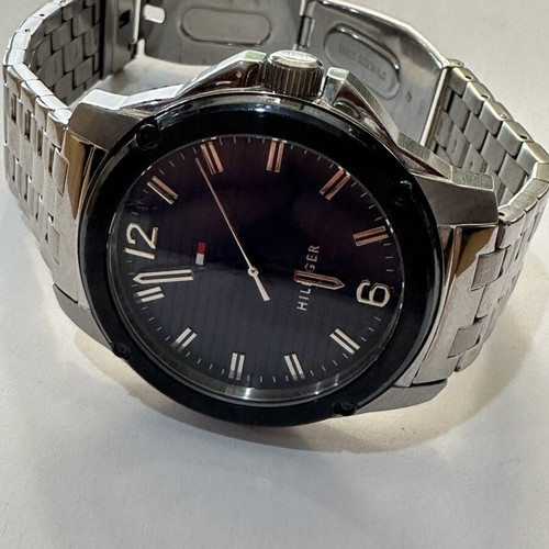 Tommy Hilfiger men's watch like new with blue dial and steel bracelet