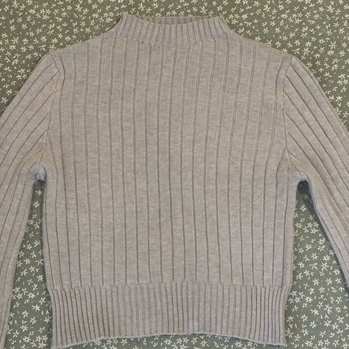 Toi&Moi gray crop sweater with turtleneck like new