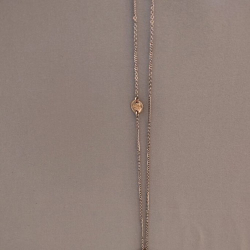 Dyrberg/Kern necklace with large pear-shaped zircon, new, silver