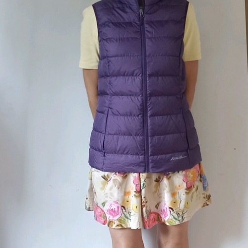 Eddie Bauer women's vest with down like new, purple, size S