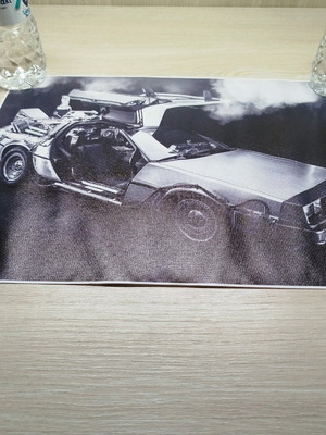 Delorian canvas painting new, 30x40 cm poster