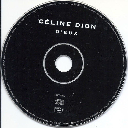 Celine Dion D'Eux 1995 CD Album new, pop