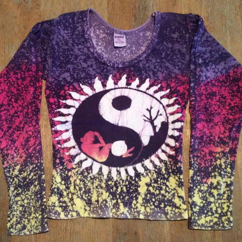 YIN AND YAN PSYCHEDELIC HANDMADE T-SHIRT