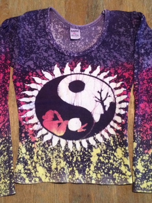 YIN AND YAN PSYCHEDELIC HANDMADE T-SHIRT