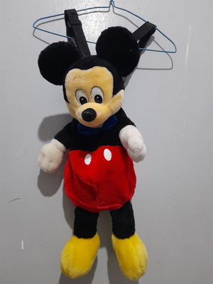 Mickey Mouse children's backpack used with broken zipper