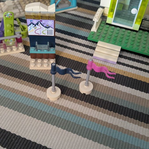 LEGO Friends 41324 Snow Resort Ski Lift with extra handmade lodge