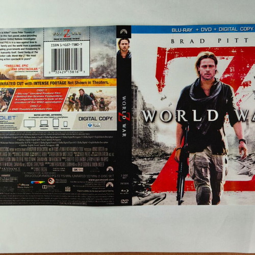 World War Z Blu-ray with Greek subtitles