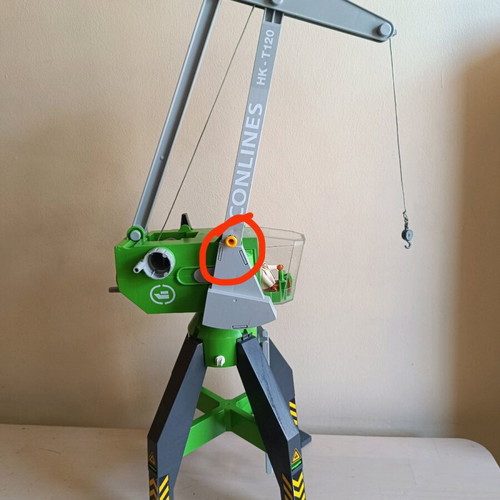 Playmobil crane used with iron hook and functional