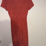 Pink Woman floral jumpsuit, medium, red and white
