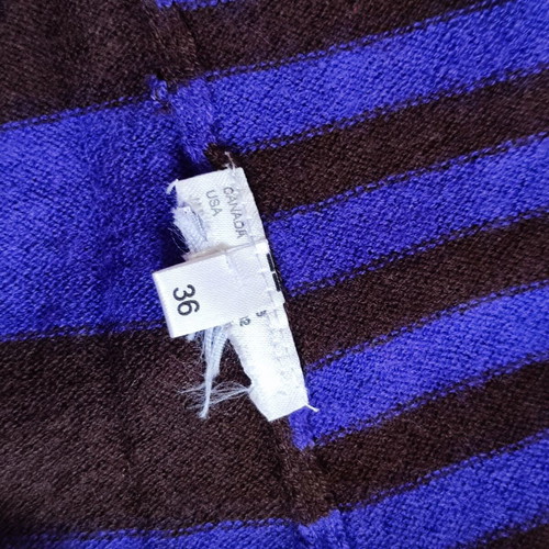 Laurèl Striped Knit Blouse size S like new, brown and purple