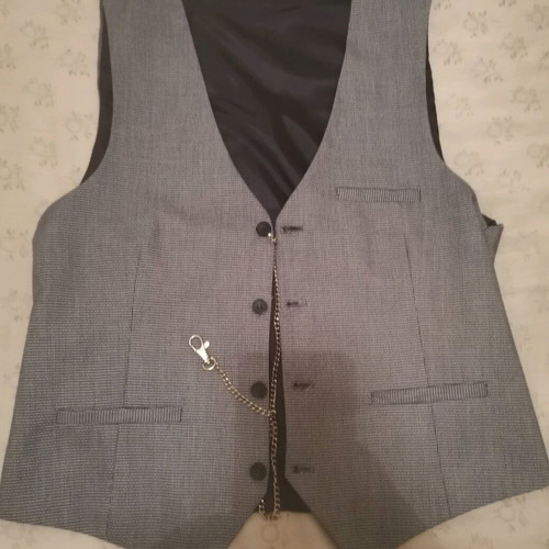 Suit vest like new, size M, grey