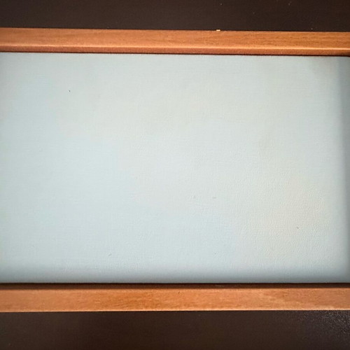 Jewelry display used, brown and sky blue color