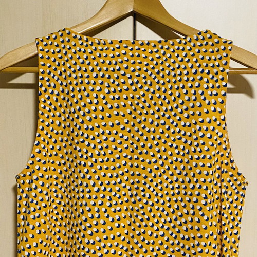 Sfera Yellow Polka Dot Sleeveless Cotton Blouse New