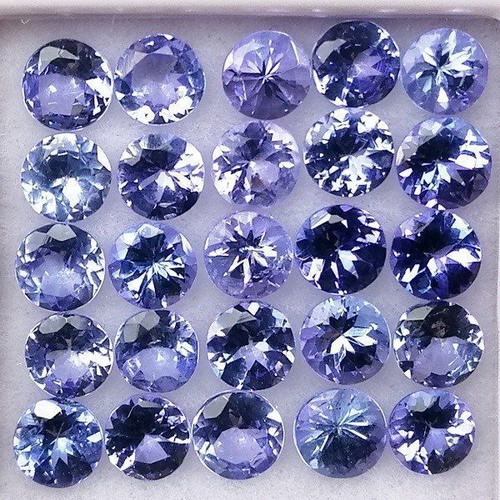 Natural Tanzanite set 6.31ct, 20 pieces with IGE certificate