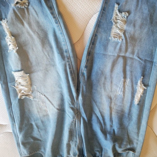 Shein Curve jeans like new with elastic waist and rips, size 1XL