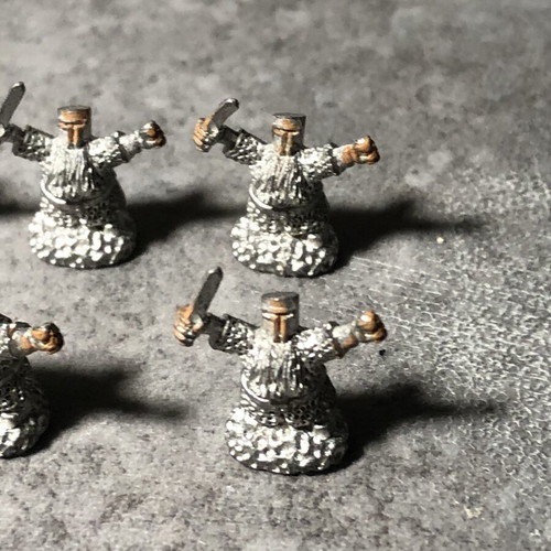 Pendraken 12mm miniature dwarf warriors, 90s, set of 9