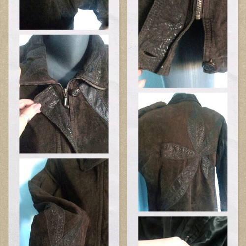 Natural suede / Vintage / Patchwork parka type coat