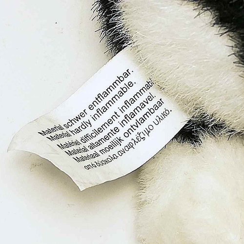 Plush cat black and white used Happy People