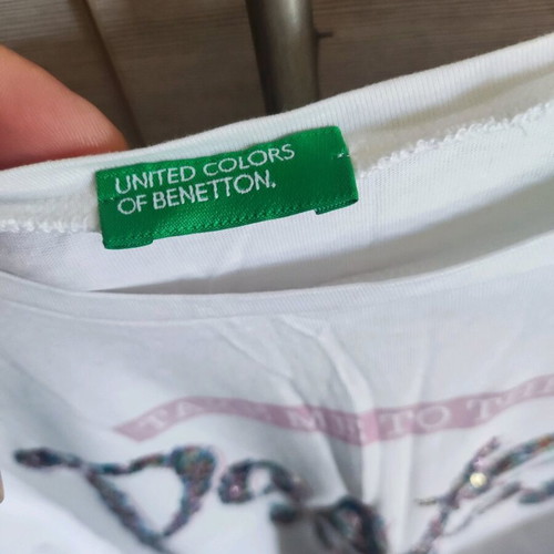 Benetton long sleeve shirt for 13 years white, like new