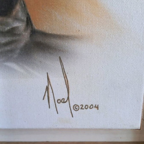 Oil painting signed artwork like new, 2004 piece