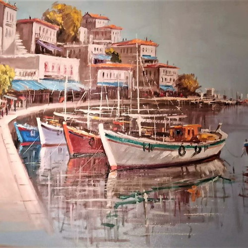 N. Krideras Oil Painting New (Island Theme) 140x100