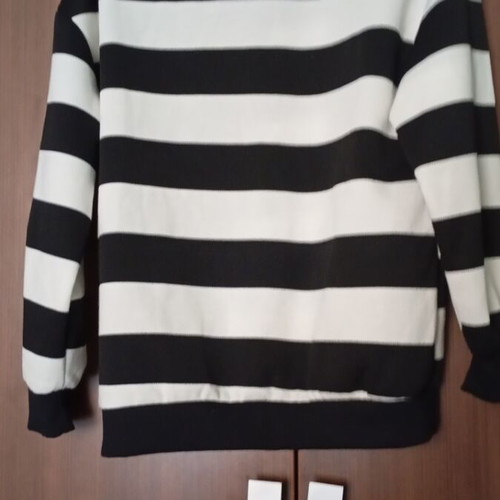 Girls' blouse like new, size 158 cm, black and white