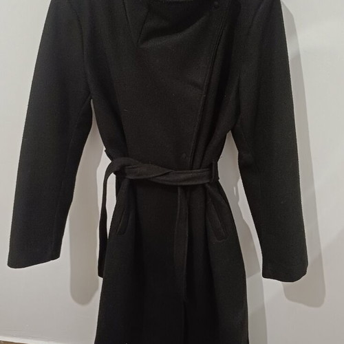 Elegant Italian coat, black, size L