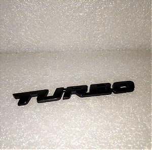 Διακοσμητικο Αυτοκολλητο Μεταλλικο Αυτοκινητου Turbo