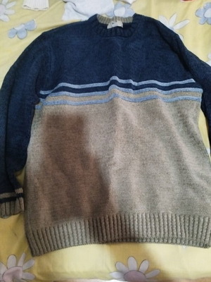 Wool sweater Combos like new, beige and blue, men's M