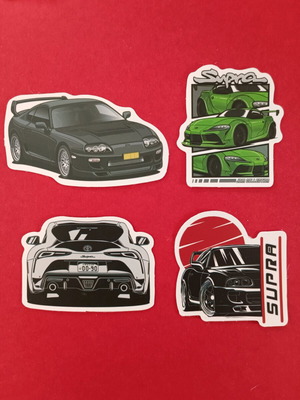 Toyota Supra stickers set of 4 new
