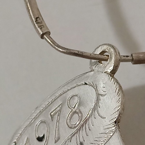 Silver keychain 925 used, 4.5×2.8 cm