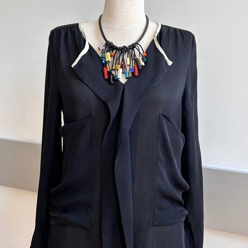 Day by Malene Birger silky blouse size S like new, black