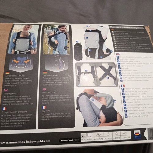 Amazonas Smart Carrier black with winter cover like new