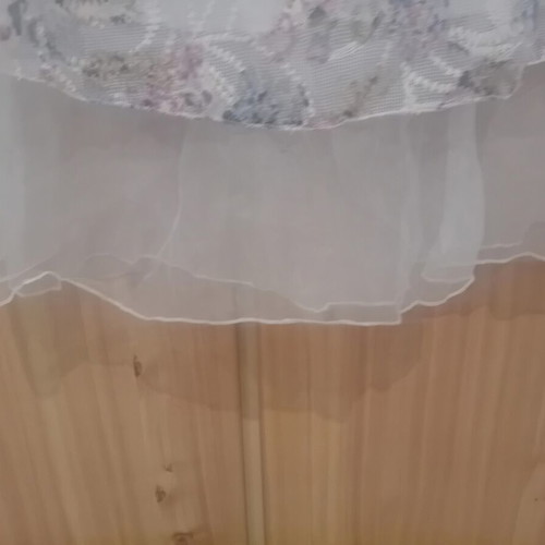 Airy skirt with embroidery new, white and multicolor