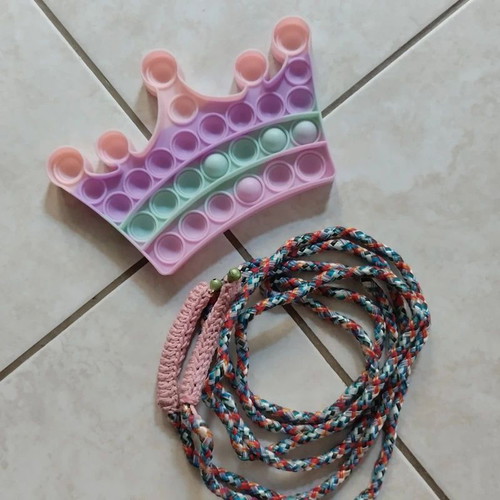 Antistress pop-it fidget toy and jump rope set