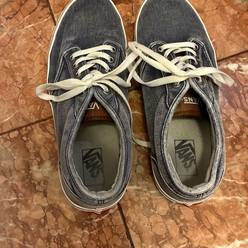 Vans men's shoes used, gray, size 45